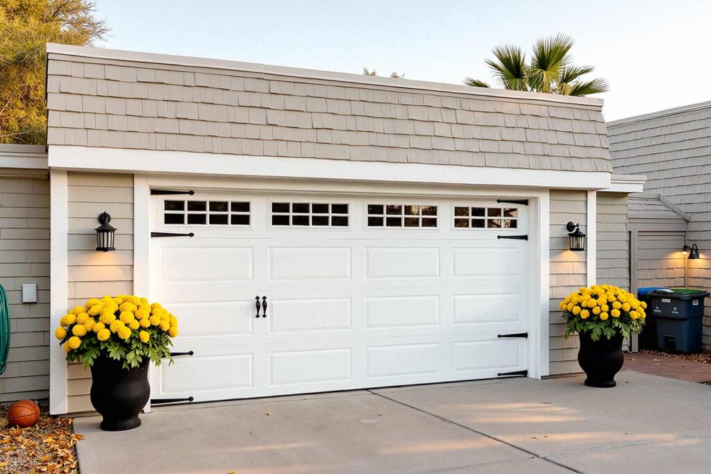 Classic White Garage Door With Agreeable Gray Walls, garage door colors, garage door paint ideas, modern garage door colors, garage door color schemes, best garage door colors, curb appeal, garage door painting ideas, Garage Door Colors, Garage Door Hues, Garage Door Shades, Garage Door Tints, Garage Door Paint Ideas, Garage Door Coating Concepts, Garage Door Finishing Suggestions, Garage Door Color Inspirations, Modern Garage Door Colors, Contemporary Garage Door Hues, Trendy Garage Door Shades, Current Garage Door Colors, Garage Door Color Schemes, Garage Door Color Combinations, Garage Door Color Palettes, Garage Door Color Arrangements, Best Garage Door Colors, Top Garage Door Hues, Ideal Garage Door Shades, Recommended Garage Door Colors, Curb Appeal, Exterior Charm, Street Appeal, Home Aesthetics, Garage Door Painting Ideas, Garage Door Painting Concepts, Garage Door Painting Inspirations, Garage Door Painting Suggestions