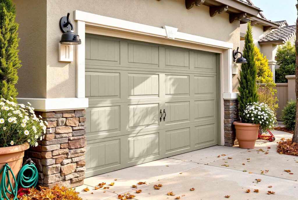 Khaki Green Garage Door With Beige Walls and White Trim, garage door colors, garage door paint ideas, modern garage door colors, garage door color schemes, best garage door colors, curb appeal, garage door painting ideas, Garage Door Colors, Garage Door Hues, Garage Door Shades, Garage Door Tints, Garage Door Paint Ideas, Garage Door Coating Concepts, Garage Door Finishing Suggestions, Garage Door Color Inspirations, Modern Garage Door Colors, Contemporary Garage Door Hues, Trendy Garage Door Shades, Current Garage Door Colors, Garage Door Color Schemes, Garage Door Color Combinations, Garage Door Color Palettes, Garage Door Color Arrangements, Best Garage Door Colors, Top Garage Door Hues, Ideal Garage Door Shades, Recommended Garage Door Colors, Curb Appeal, Exterior Charm, Street Appeal, Home Aesthetics, Garage Door Painting Ideas, Garage Door Painting Concepts, Garage Door Painting Inspirations, Garage Door Painting Suggestions