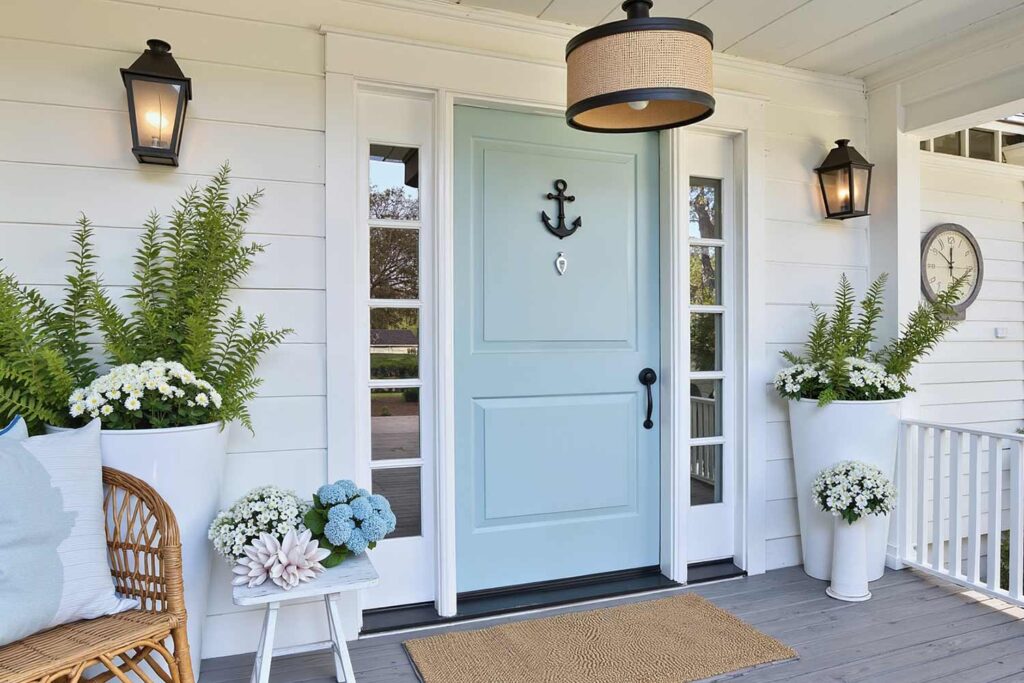 Light Blue Front Door with White Walls and Trim, front door colors, entrance door colors, entry door hues, door paint colors, exterior door shades, entryway colors, doorway colors, entrance paint colors, entry paint shades, painting front door, refinishing front door, refreshing front entrance, updating front door, renovating entry door, repainting entrance door, coating front door, finishing front entrance, door makeover, painting front porch, refinishing porch entrance, updating front entrance, refreshing porch area, renovating entry porch, repainting porch space, coating porch surface, entrance way update, porch makeover, front door painting, entry door renovation, entrance door refinishing, door color update, doorway refreshing, entryway painting, entrance repainting, door color makeover, entry door transformation
