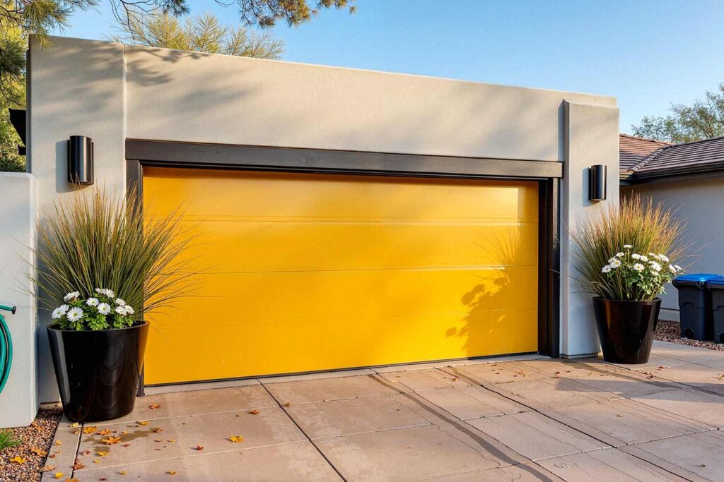 Mustard Yellow Ochre Garage Door With Black Trim, garage door colors, garage door paint ideas, modern garage door colors, garage door color schemes, best garage door colors, curb appeal, garage door painting ideas, Garage Door Colors, Garage Door Hues, Garage Door Shades, Garage Door Tints, Garage Door Paint Ideas, Garage Door Coating Concepts, Garage Door Finishing Suggestions, Garage Door Color Inspirations, Modern Garage Door Colors, Contemporary Garage Door Hues, Trendy Garage Door Shades, Current Garage Door Colors, Garage Door Color Schemes, Garage Door Color Combinations, Garage Door Color Palettes, Garage Door Color Arrangements, Best Garage Door Colors, Top Garage Door Hues, Ideal Garage Door Shades, Recommended Garage Door Colors, Curb Appeal, Exterior Charm, Street Appeal, Home Aesthetics, Garage Door Painting Ideas, Garage Door Painting Concepts, Garage Door Painting Inspirations, Garage Door Painting Suggestions