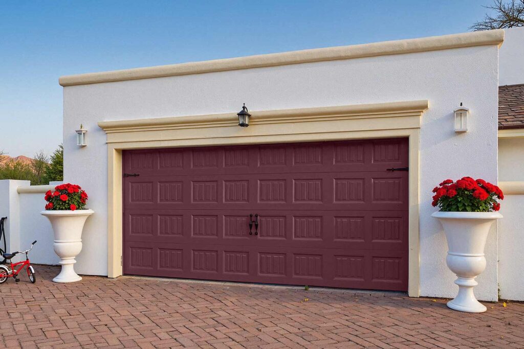 Burgundy Garage Door With Cream Trim and White Walls, garage door colors, garage door paint ideas, modern garage door colors, garage door color schemes, best garage door colors, curb appeal, garage door painting ideas, Garage Door Colors, Garage Door Hues, Garage Door Shades, Garage Door Tints, Garage Door Paint Ideas, Garage Door Coating Concepts, Garage Door Finishing Suggestions, Garage Door Color Inspirations, Modern Garage Door Colors, Contemporary Garage Door Hues, Trendy Garage Door Shades, Current Garage Door Colors, Garage Door Color Schemes, Garage Door Color Combinations, Garage Door Color Palettes, Garage Door Color Arrangements, Best Garage Door Colors, Top Garage Door Hues, Ideal Garage Door Shades, Recommended Garage Door Colors, Curb Appeal, Exterior Charm, Street Appeal, Home Aesthetics, Garage Door Painting Ideas, Garage Door Painting Concepts, Garage Door Painting Inspirations, Garage Door Painting Suggestions