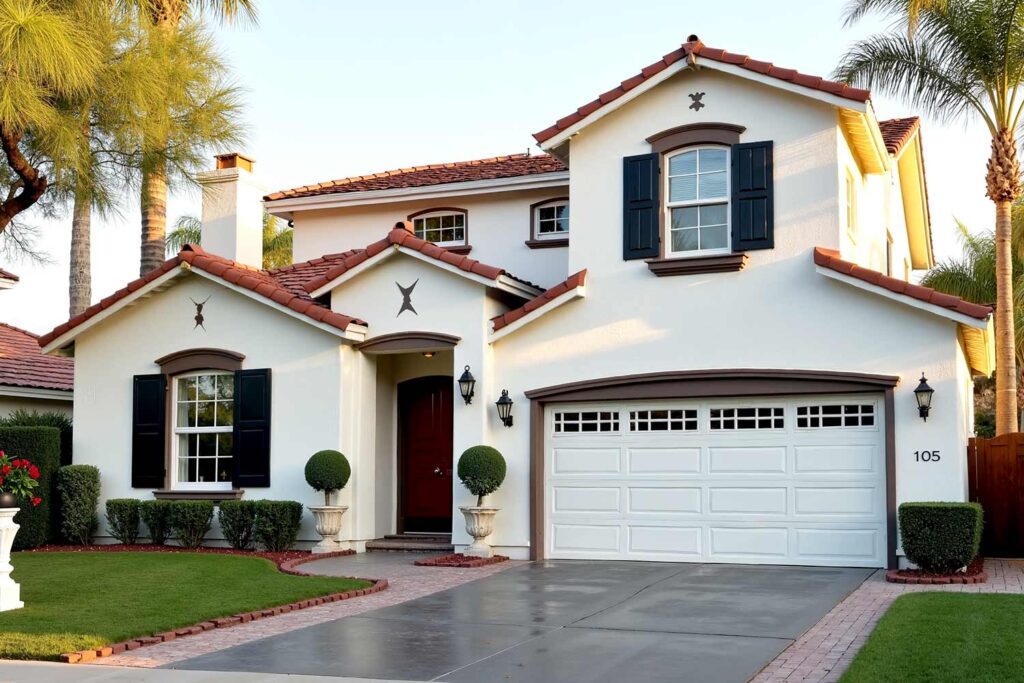 freshly painted Georgian house warm white walls black trim burgundy door, exterior home painting contractors, exterior painting and coating contractors, exterior paint application specialists, house painting contractors near me, exterior painting and renovation contractors, exterior paint and finishing specialists, residential exterior paint professionals, exterior house finishing painters