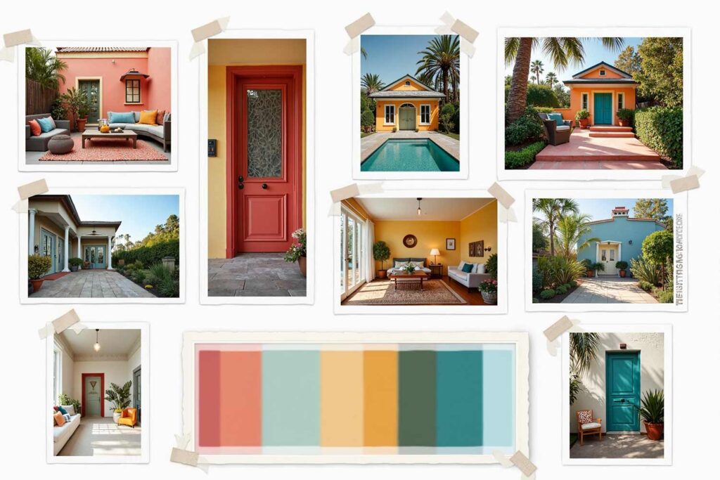 vibrant mood board filled with exterior home inspirations, communication with exterior paint contractors, collaborating with exterior paint contractors, discussing plans with painting professionals, consulting with house painters, coordinating with exterior painting companies, sharing ideas with paint contractors, exchanging ideas with exterior painting services, conveying your vision to painting experts, dialogue with exterior house painters, engaging with painting contractors, working with exterior painting specialists, interacting with professional painters, partnering with exterior paint services, communicating preferences to house painters, providing input to painting contractors, articulating your goals for exterior painting, giving feedback to exterior paint professionals, connecting with home exterior painters, requesting advice from painting contractors, outlining expectations to exterior painters, reaching agreements with painting companies
